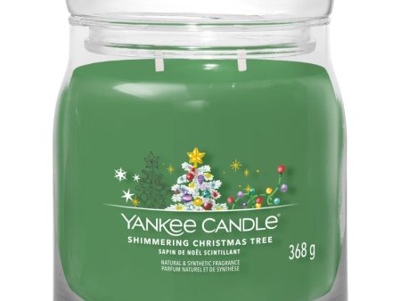 Yankee Candle Shimmering Christmas Tree Medium Signature Jar Candle Online