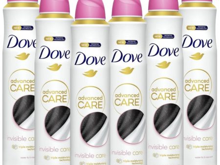 Dove Advanced Care Invisible Care Anti-Perspirant Deodorant Spray 6 x 200ml Cheap