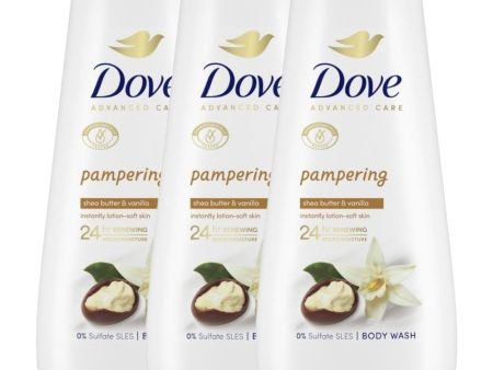 Dove Advanced Care Pampering Body Wash Trio 3 x 400ml For Cheap