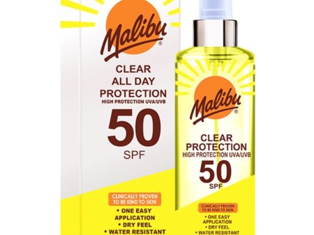 Malibu Clear Protection Spray SPF50 250ml Hot on Sale