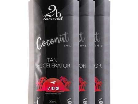 2BTanned Coconut Lotion Tanning Accelerator Travel-Size Sachet SPF6 3 x 20ml Online now