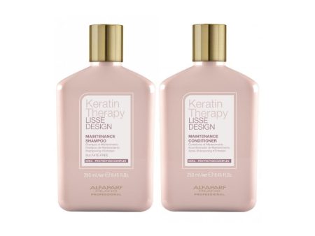 Alfaparf Milano Lisse Design Keratin Therapy Maintenance Shampoo & Conditioner Twin 2 x 250ml For Cheap