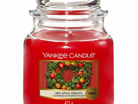 Yankee Candle Red Apple Wreath Medium Jar Candle on Sale